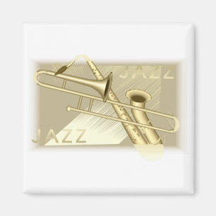 Jazz Saxafon och Trombone Magnet