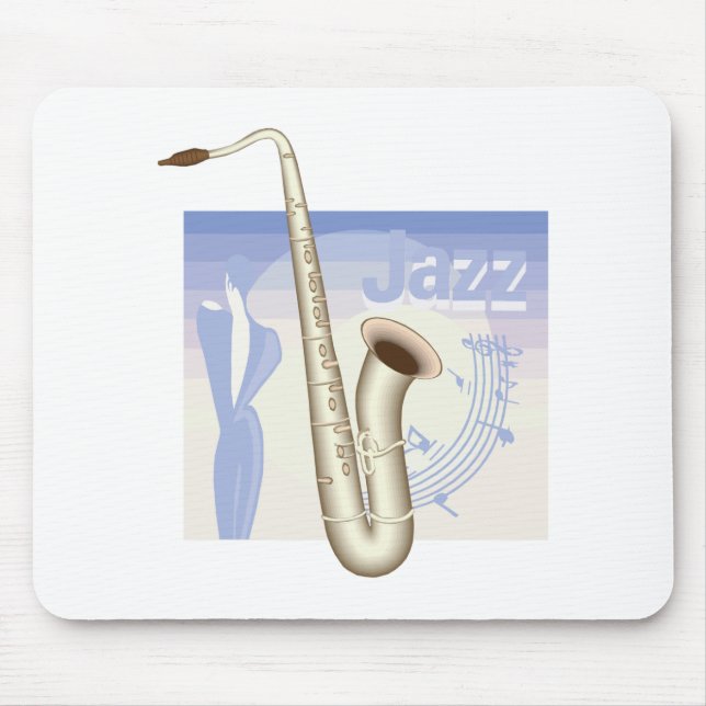 jazz saxofon design musmatta (Framsidan)