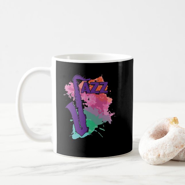 Jazz Saxophon Kaffemugg (Med munk)