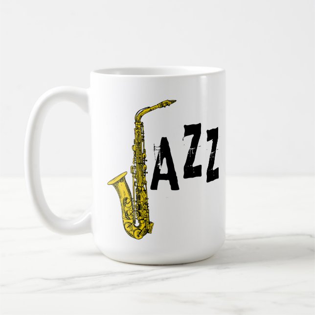 Jazz Saxophone Kaffemugg (Vänster)