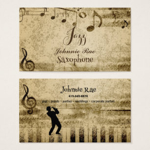 Jazz Saxophone Lakan Music for Hire Visitkort