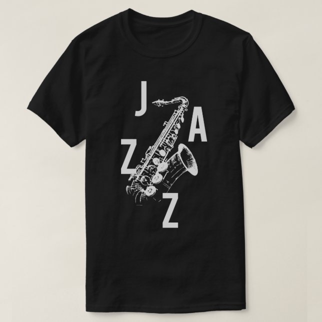 Jazz saxophone logotyp t shirt (Design framsida)