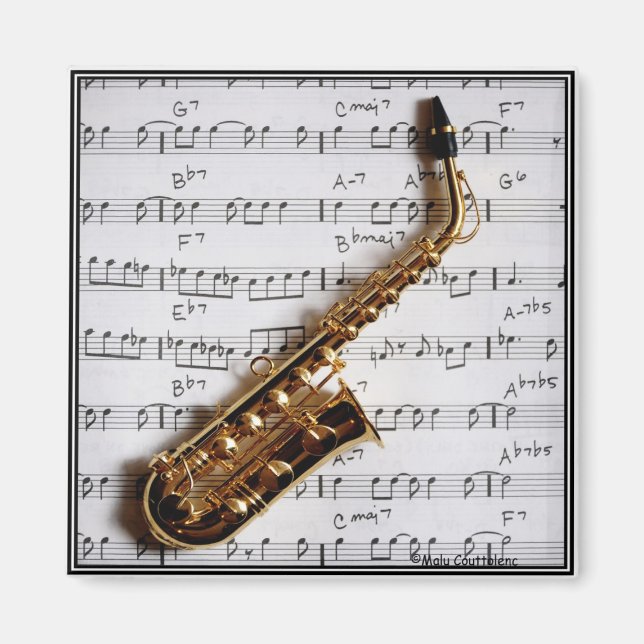 Jazz Saxophone Margnet Magnet (Framsidan)
