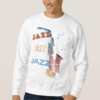 Jazz Saxophone Modern Art Lång Ärmad Tröja