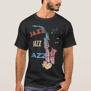 Jazz Saxophone Modern Art T Shirt