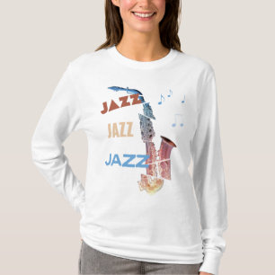 Jazz Saxophone Modern Art T Shirt