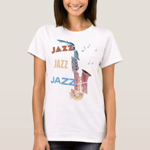 Jazz Saxophone Modern Art T Shirt