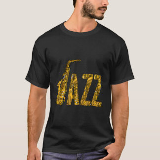 Jazz Saxophone Musical Note Instrument for Saxopho T Shirt