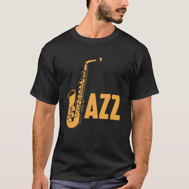 Jazz Saxophone Pullover Hoodie T Shirt (Framsida)