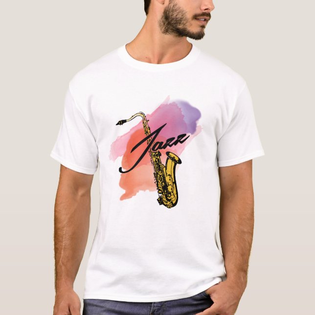 Jazz Saxophone T Shirt (Framsida)