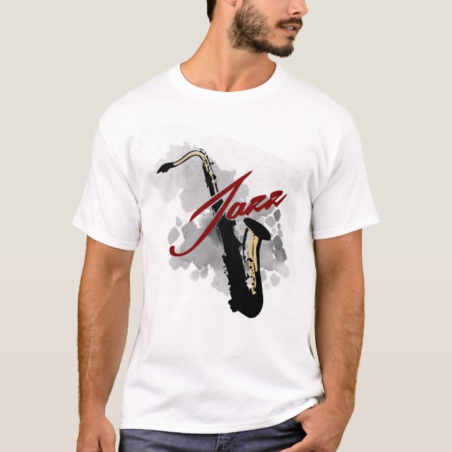 Jazz Saxophone T Shirt (Framsida)