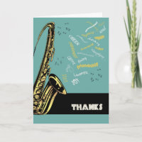 Jazz Saxophone Tack-kort