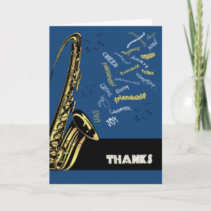 Jazz Saxophone Tack-kort Tack Kort