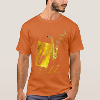 Jazz Saxophonists Gift Guld Sax Musik noter 1 T Shirt
