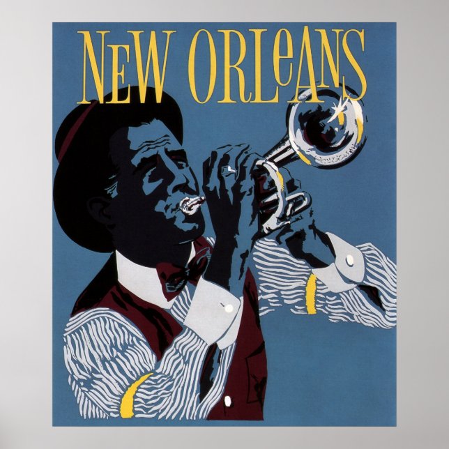 JAZZ SCENE NEW ORLEANS c. 1955 Poster (Framsidan)