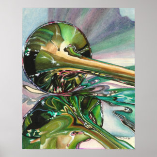 Jazz Shine Watercolor Skriv ut Poster