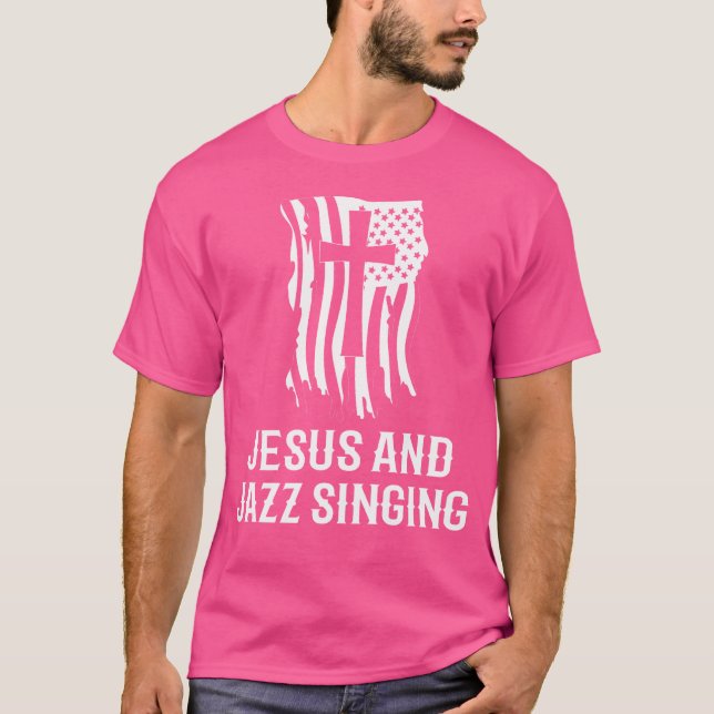 Jazz Singers Jazz Singing "Jesus och Jazz Singing T Shirt (Framsida)