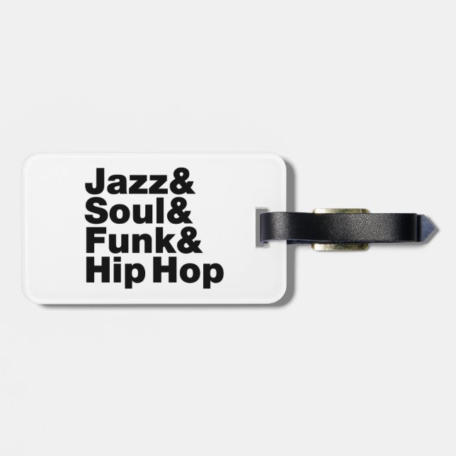 Jazz & Soul & Funk & Hip hop Bagagebricka (Baksida Vågrät)