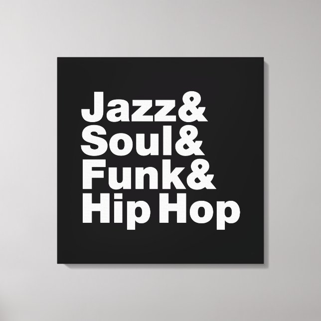 Jazz & Soul & Funk & Hip hop Canvastryck (Framsida)