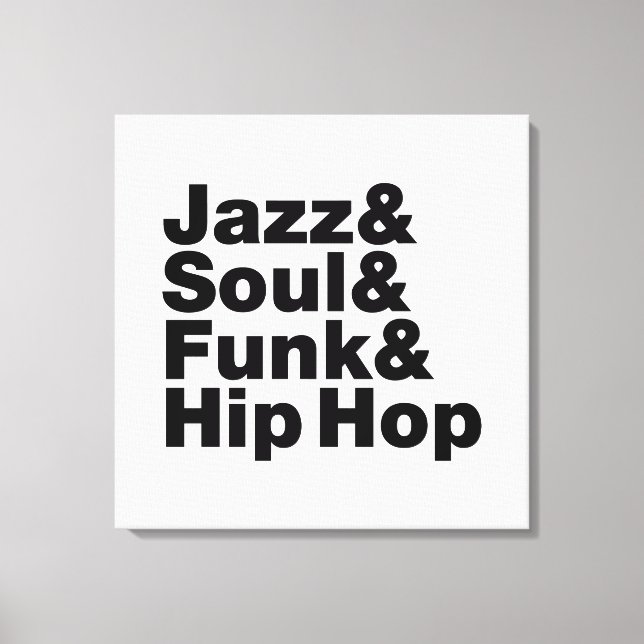 Jazz & Soul & Funk & Hip hop Canvastryck (Framsida)