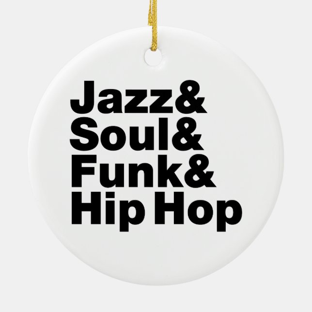 Jazz & Soul & Funk & Hip hop Julgransprydnad Keramik (Baksidan)