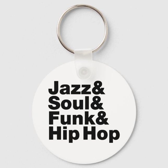 Jazz & Soul & Funk & Hip hop Nyckelring (Framsida)