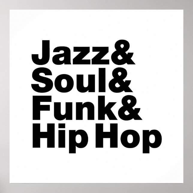 Jazz & Soul & Funk & Hip hop Poster (Framsidan)