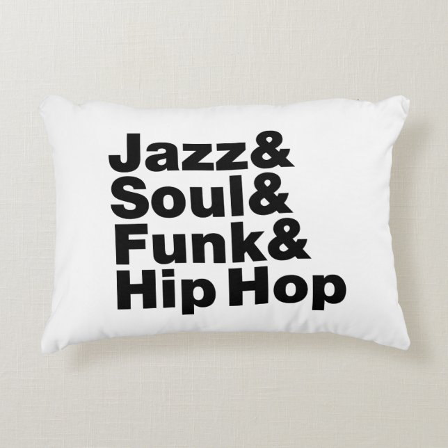 Jazz & Soul & Funk & Hip hop Prydnadskudde (Framsidan)
