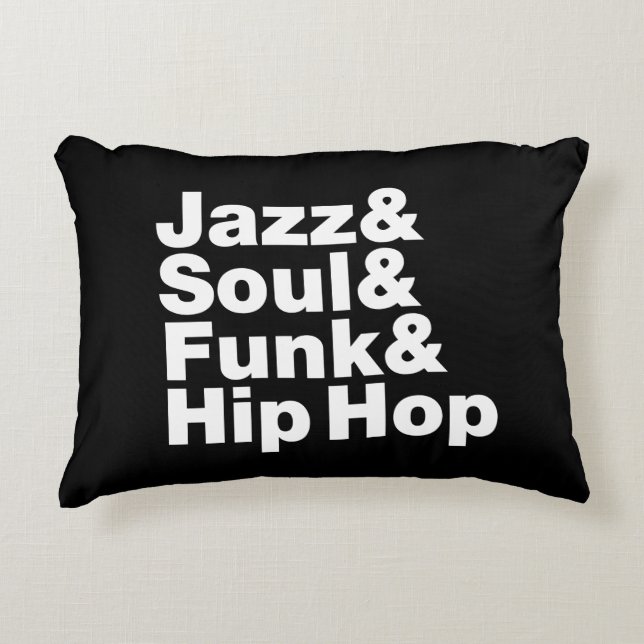Jazz & Soul & Funk & Hip hop Prydnadskudde (Framsidan)
