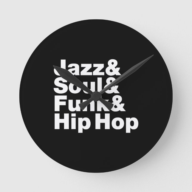 Jazz & Soul & Funk & hip hop Rund Klocka (Framsida)