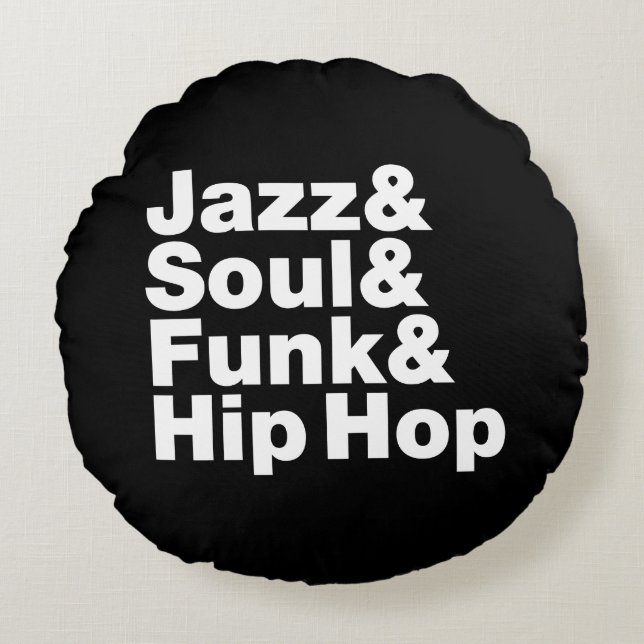 Jazz & Soul & Funk & Hip hop Rund Kudde (Framsidan)