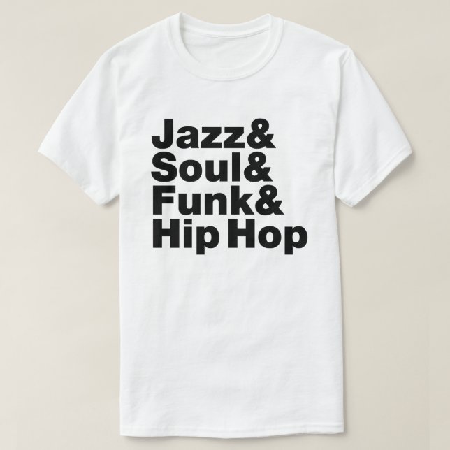 Jazz & Soul & Funk & hip hop T-shirt (Design framsida)