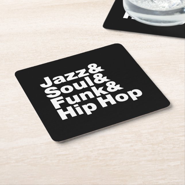 Jazz & Soul & Funk & Hip hop Underlägg Papper Kvadrat (Vinklad)