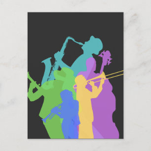Jazz-spelare Helg Vykort