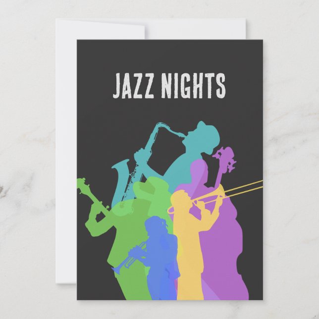 Jazz-spelare, jazznattfestival, sylt, konsert inbjudningar (Framsida)