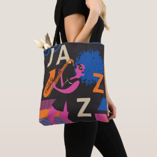 Jazz Theme Saxophone Music Tygkasse