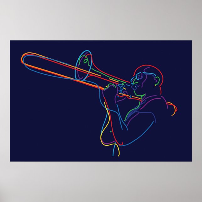 Jazz trombone player poster (Framsidan)