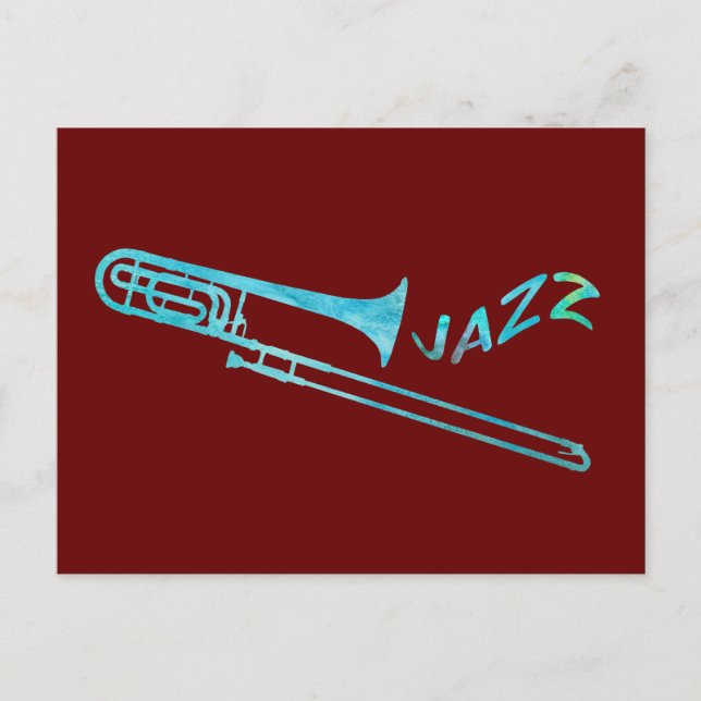 Jazz Trombone Vykort (Framsida)