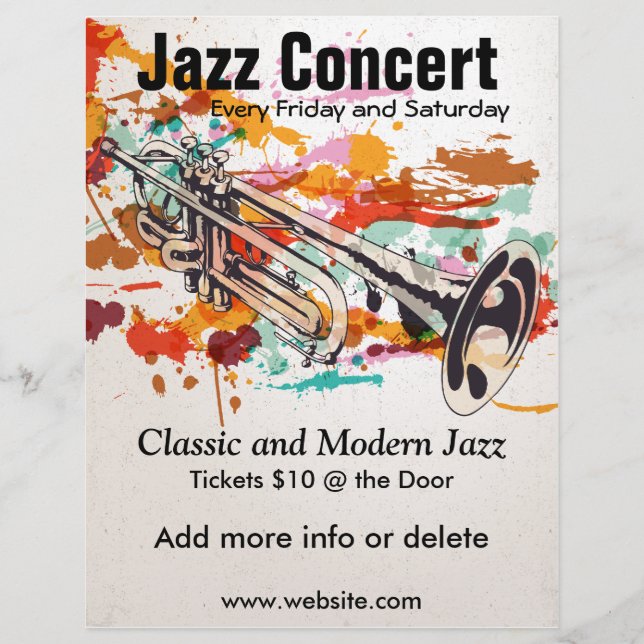 Jazz Trumpet Flyer (Framsidan)