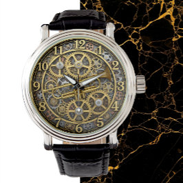 Jazz Trumpet Watch, Steampunk, Guld, Music Armbandsur