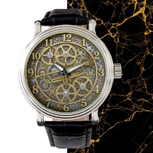 Jazz Trumpet Watch, Steampunk, Guld, Music Armbandsur