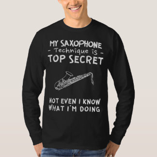 Jazz Up the Mystery of My Top Secret Saxophone Ski T Shirt
