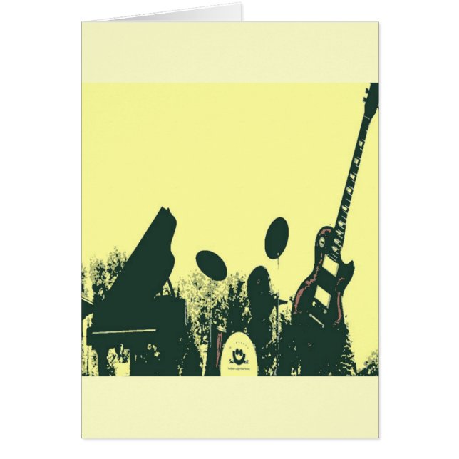 Jazz, upp/band hälsningskort (Framsidan)