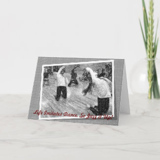 Jazz, uppåt hälsningskort kort