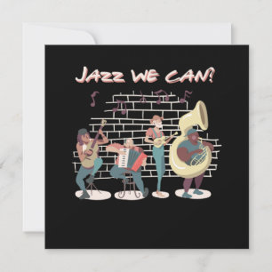 Jazz vi kan spela musik och spela bandinstrument inbjudningar