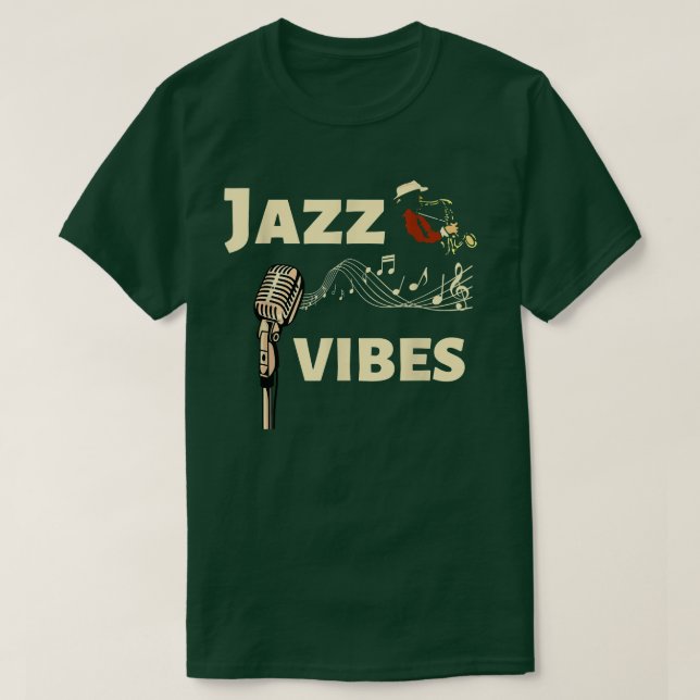 Jazz Vibes - Legendary Jazz Band I Kärlek Jazz Mus T Shirt (Design framsida)