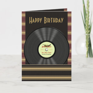 Jazz Vinyl Record Personlig Cards Kort