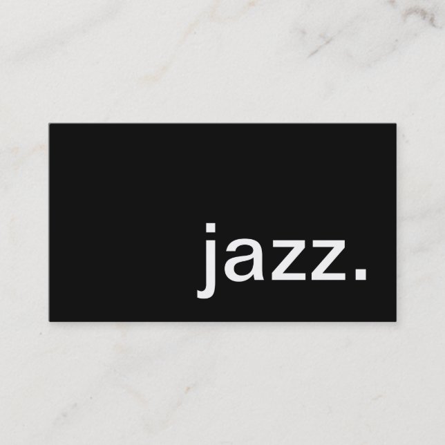 jazz. visitkort (Framsida)
