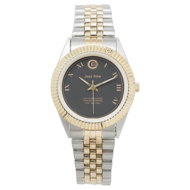 Jazz Watch - svart uppringning Armbandsur (Framsida)