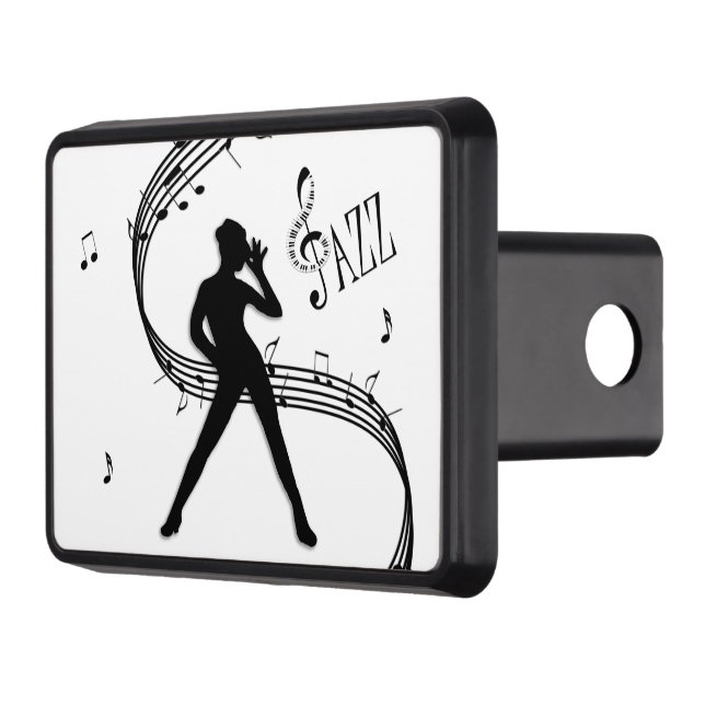 Jazz White Trailer Hitch Cover Dragkroksskydd (Vänster)